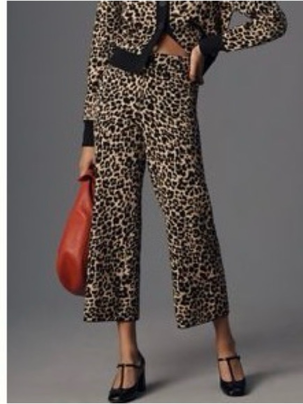 Maeve Anthropologie Colette Sweater Knit High-Rise Wide-Leg Cropped Pants — NWT